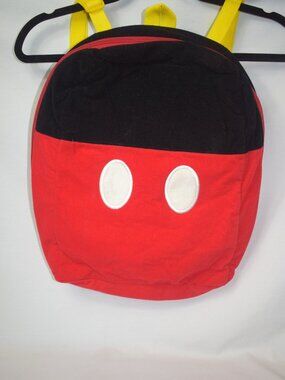 Vintage Disney Mickey Mouse Plush Red and Black Backpack